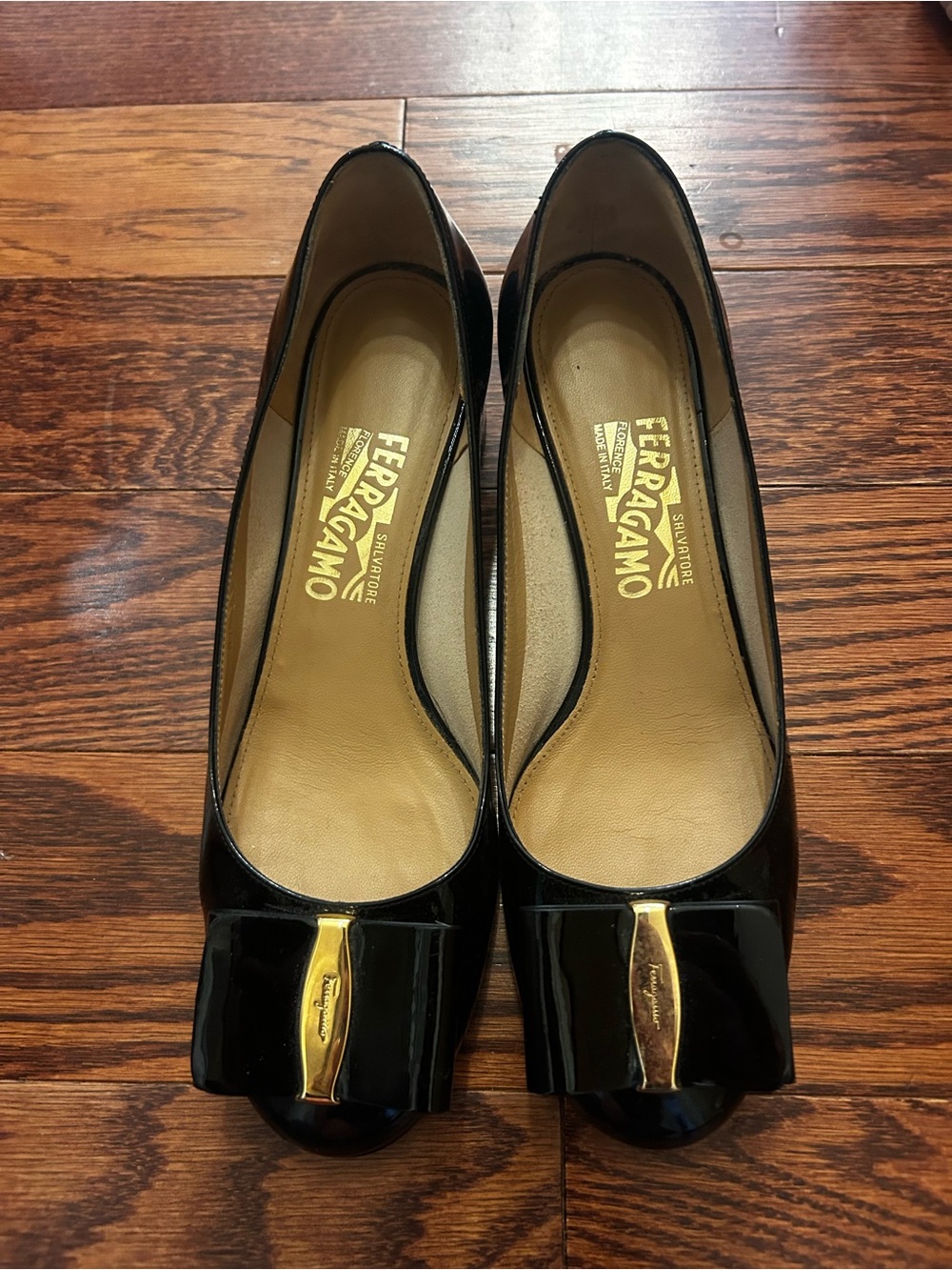 Authentic Salvatore Ferragamo block heal shoes
